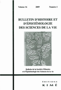 Bullentin d'histoire & d'épistémologie des sciences de la vie, v. 16, no 01